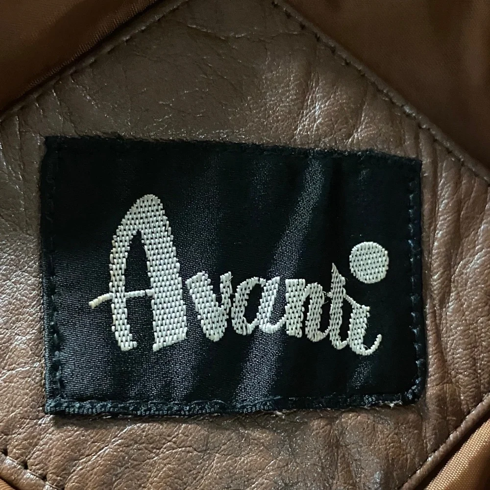 Avanti Vintage 80s Brown Leather Jacket